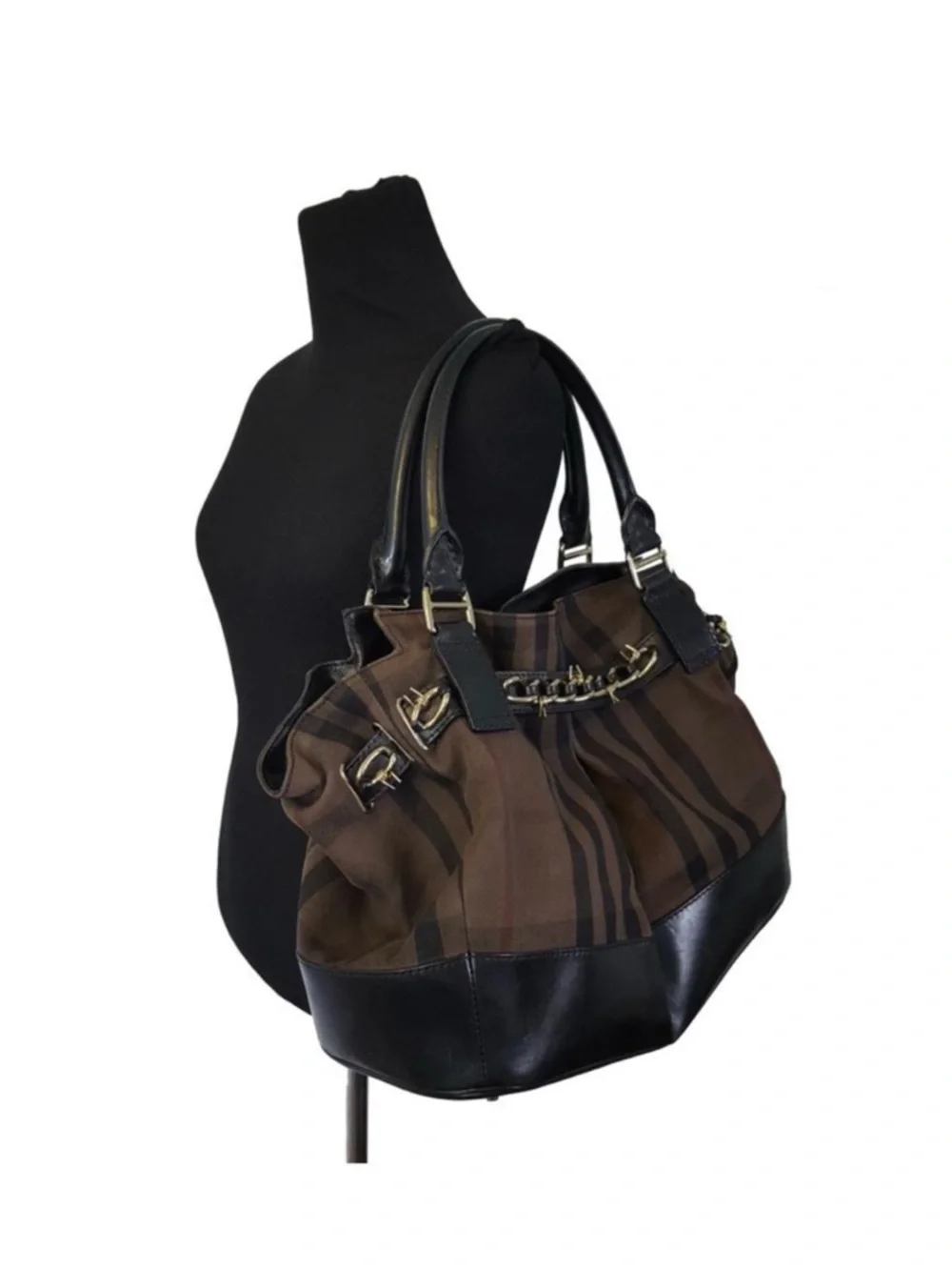 Burberry Satchel Brown and Black Bag - Picture 6 of 6